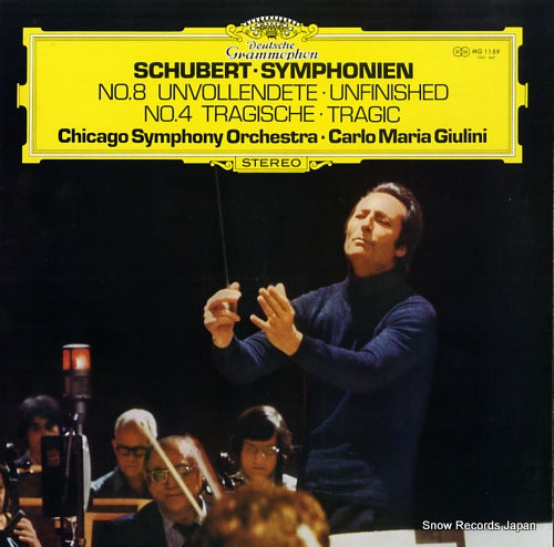 GIULINI, CARLO MARIA schubert; symphony no.8 "unfinished", no.4 "tragic" MG1159