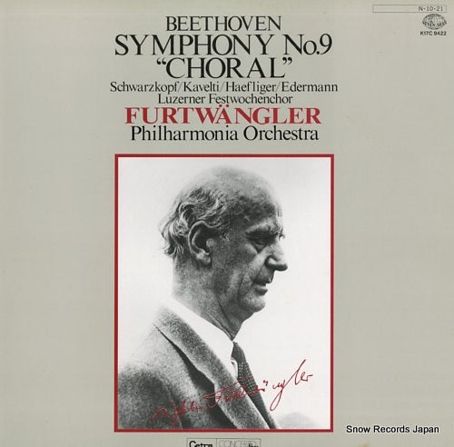 FURTWANGLER, WILHELM beethoven; symphony no.9 "choral" K17C9422