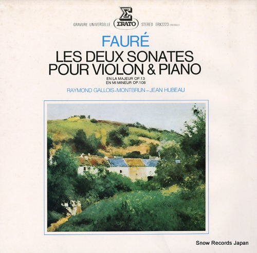 GALLOIS-MONTBRUN, RAYMOND faure; les deux sonates pour violin & piano ERX2223