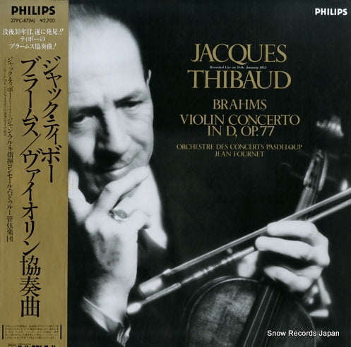 THIBAUD, JACQUES brahms; violin concerto in d, op.77 27PC-87(M)