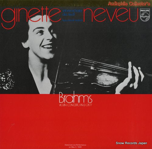 NEVEU, GINETTE brahms; violin concerto in d, op.77 30PC-15
