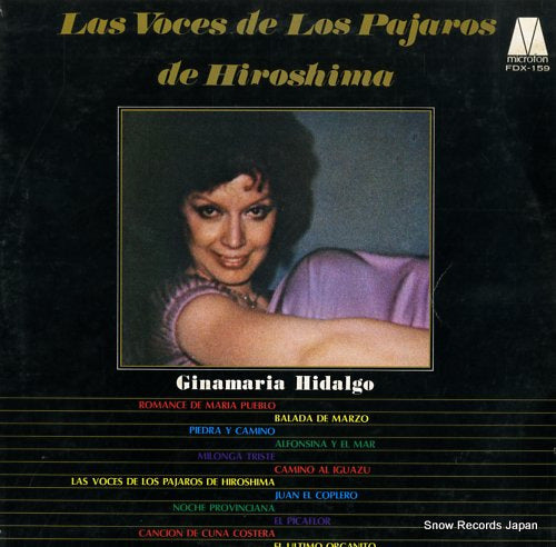 HIDALGO, GINAMARIA las voces de los pajaros de hiroshima FDX-159