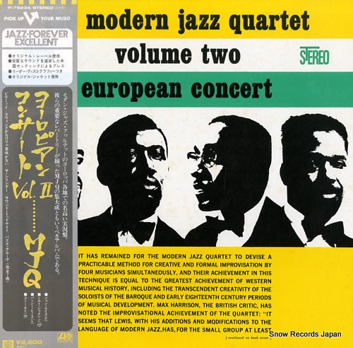 MODERN JAZZ QUARTET, THE volume 2 european concert P-7523A