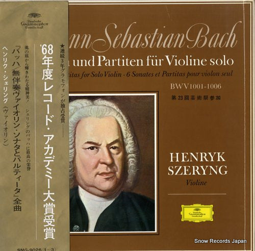 SZERYNG, HENRYK bach; 6 sonaten und partiten fur violine solo SMG-9026(1-3)