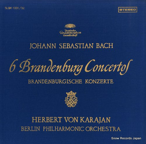 KARAJAN, HERBERT VON bach; 6 brandenburg concertos SLGM-1331/32