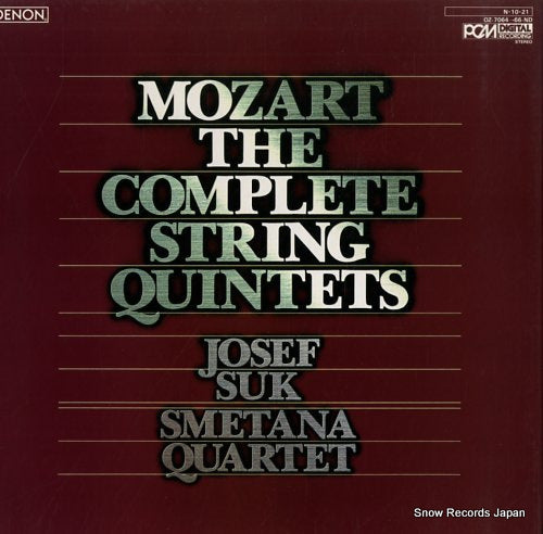 SUK, JOSEF mozart; the complete string quintets OZ-7064-66-ND