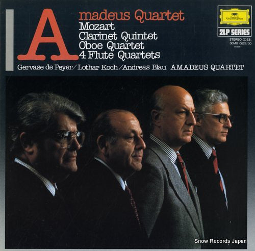AMADEUS QUARTET mozart; clarinet quintet, oboe quartet, 4 flute quartets 30MG0629/30