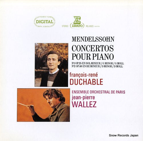 DUCHABLE, FRANCOIS-RENE mendelssohn; concertos pour piano REL-8323