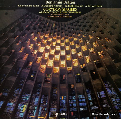 CORYDON SINGERS britten; rejoice in the lamb, a wedding anthem A66126