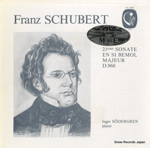 SODERGREN, INGER schubert; 21 sonate en si bemol majeur d.960 CAL1689