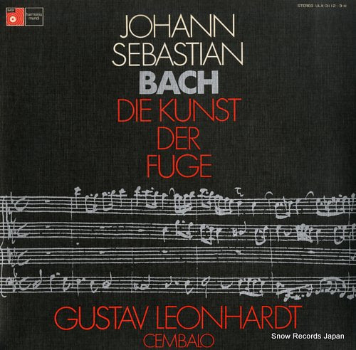 LEONHARDT, GUSTAV bach; die kunst der fuge ULX-3112-3-H