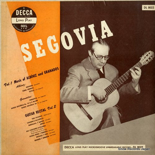 SEGOVIA, ANDRES guitar recital DL8022