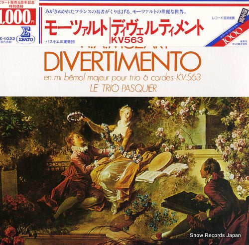 TRIO PASQUIER, LE mozart; divertimento kv563 E-1022