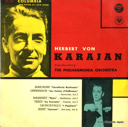 KARAJAN, HERBERT VON mascagni; "cavalleria rusticana" ZL-43