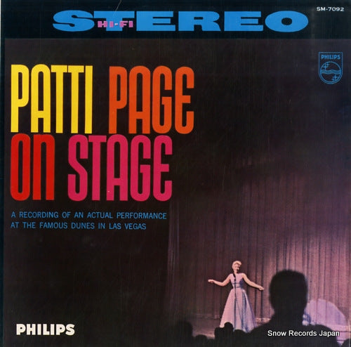 PAGE, PATTI patti page on stage SM-7092