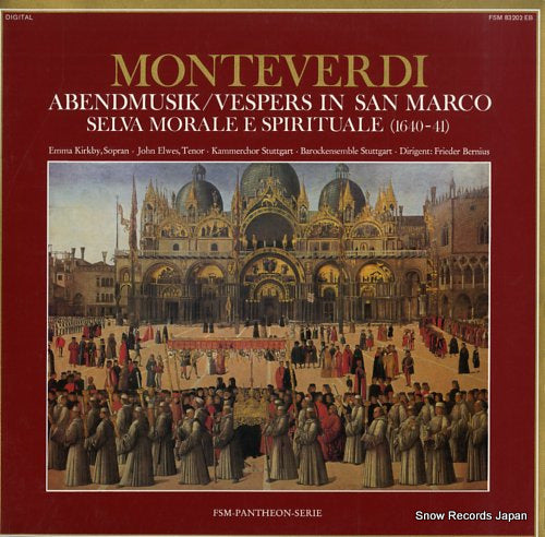BERNIUS, FRIEDER monteverdi; selva morale e spirituale (1640-41) FSM83202EB