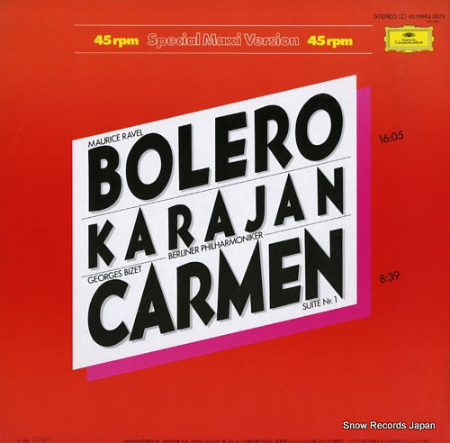 KARAJAN, HERBERT VON ravel; bolero / bizet; carmen suite nr.1 10MG0872