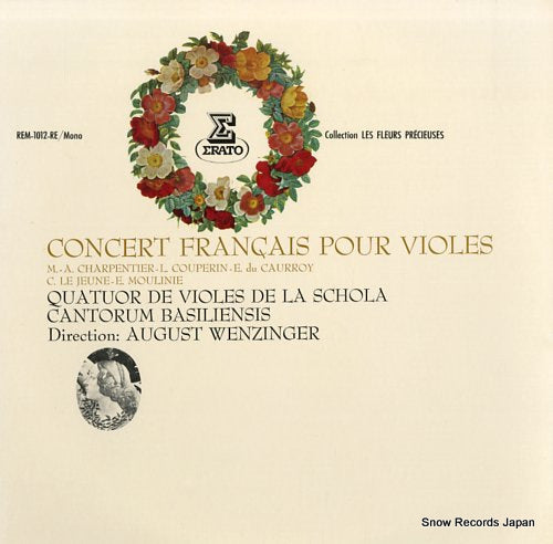 QUATUOR DE VIOLES DE LA SCHOLA CANTORUM BASILIENSIS concert francais pour violes REM-1012-RE