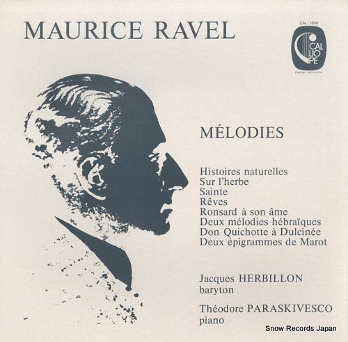 HERBILLON, JACQUES ravel; melodies CAL.1856