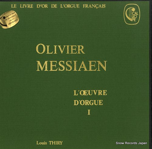 THIRY, LOUIS messiaen; l'oeuvre d'orgue i CAL1925/27