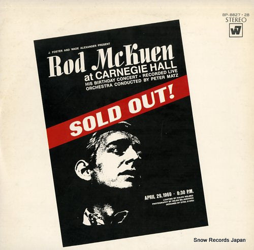 MCKUEN, ROD at carnegie hall BP-8827.28