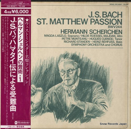 SCHERCHEN, HERMANN bach; st. matthew passion bwv244 OW-8067-70-AW