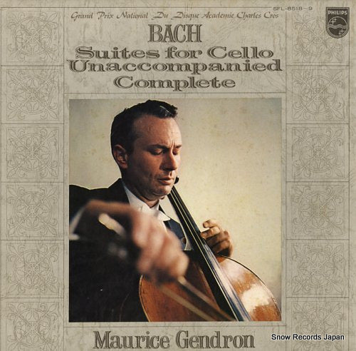 GENDRON, MAURICE bach; suites for cello unaccompanied complete SFL-8518-9