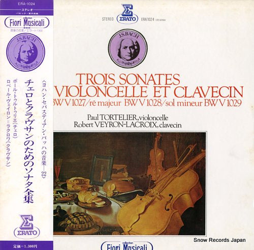 TORTELIER, PAUL bach; trois sonates pour violoncelle et clavecin ERA-1024