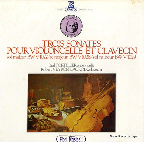 TORTELIER, PAUL bach; trois sonates pour violoncelle et clavecin ERA-1024