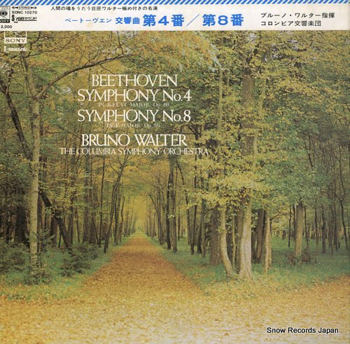 WALTER, BRUNO beethoven; symphony no.4 & no.8 SONC10270