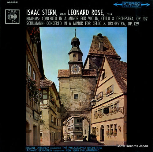 STERN, ISAAC / LEONARD ROSE brahms; concerto in a minor for violin, cello & orchestra OS-523-C