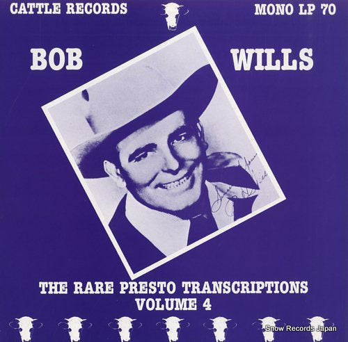 WILLS, BOB the rare presto transcriptions volume 4 LP70