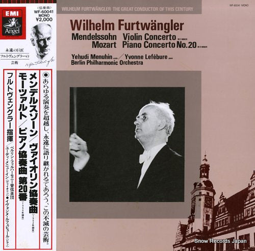 FURTWANGLER, WILHELM mendelssohn; violin concerto in e minor WF-60041