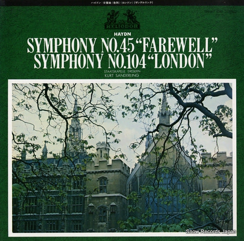 SANDERLING, KURT haydn; symphony no.45 "farewell" MH5049