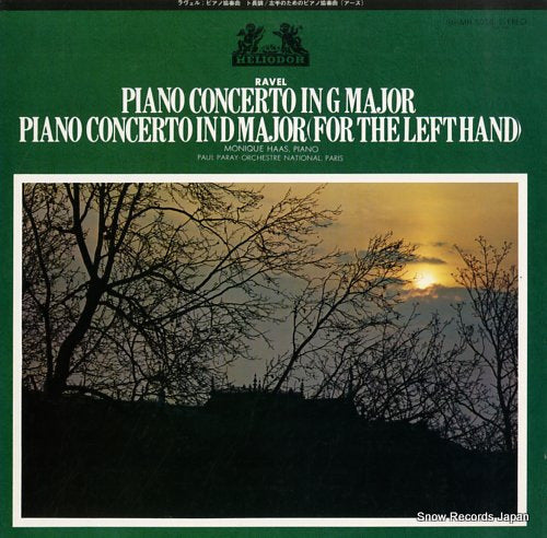 HAAS, MONIQUE ravel; piano concerto in g major MH5058