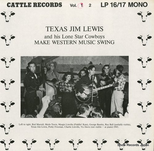 LEWIS, TEXAS JIM make western music swing vol.1 LP16