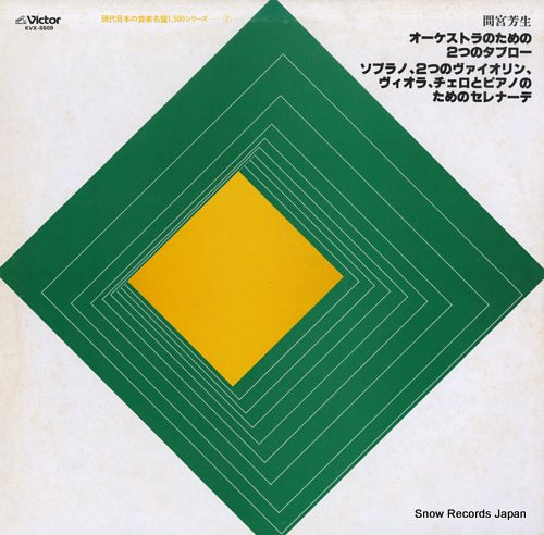 WAKASUGI, HIROSHI michio mamiya; deux tableaux pour orchestre KVX-5509