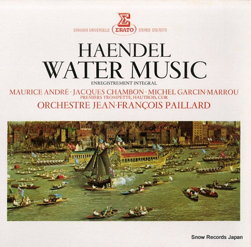 PAILLARD, JEAN-FRANCOIS haendel; water music STU70773