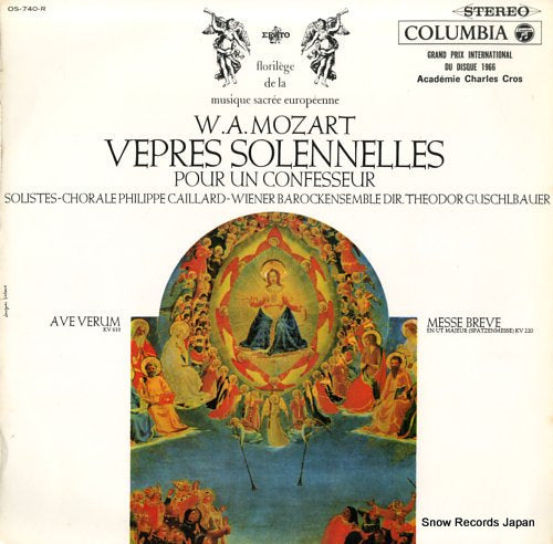 GUSCHLBAUER, THEODOR mozart; vepres solennelles OS-740-R