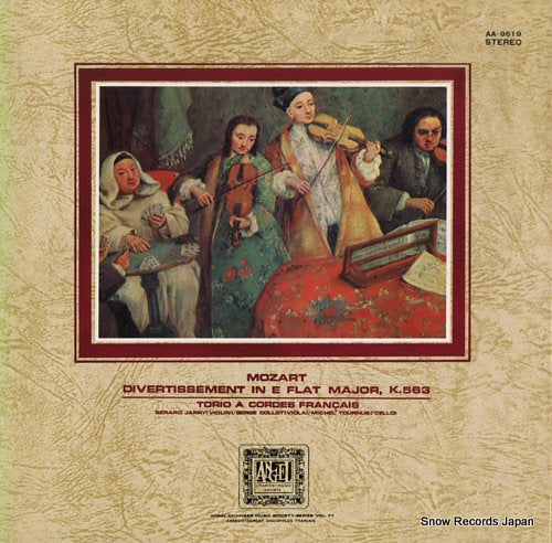 TORIO A CORDES FRANCAIS mozart; divertissement in e flat major, k.563 AA-9619