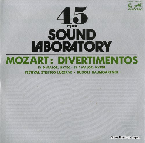 BAUMGARTNER, RUDOLF mozart; divertimentos in d major, kv136 / kv138 OX-4509-K