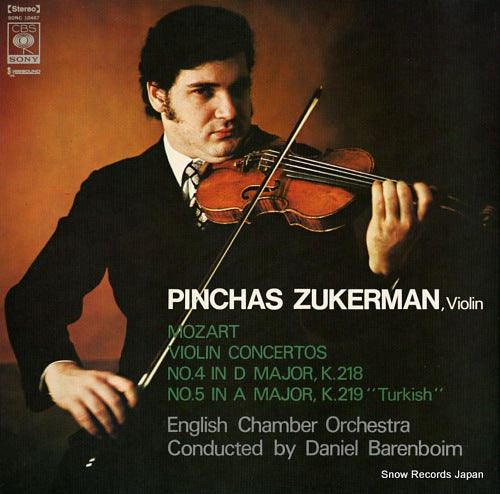 ZUKERMAN, PINCHAS mozart; violin concertos no.4 & 5 "turkish" SONC10487