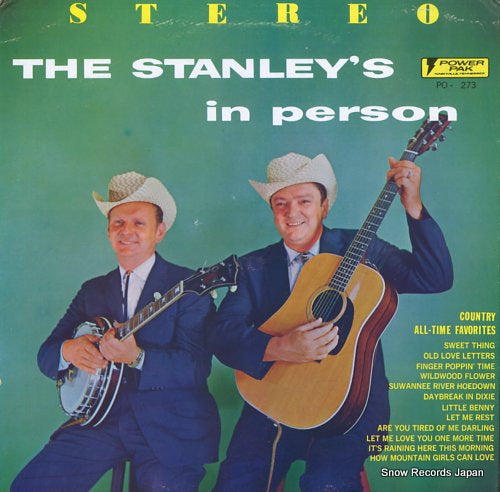 STANLEY BROTHERS, THE the stanley's in person PO-273