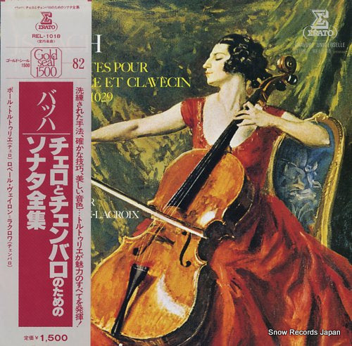 TORTELIER, PAUL bach; trois sonates pour violoncello et clavecin REL-1018