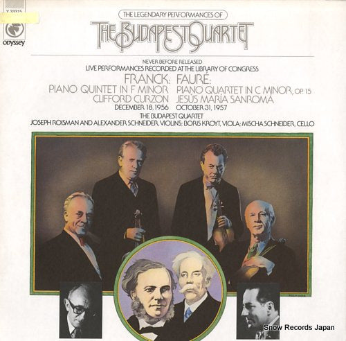 BUDAPEST QUARTET, THE franck; piano quintet in f minor Y33315