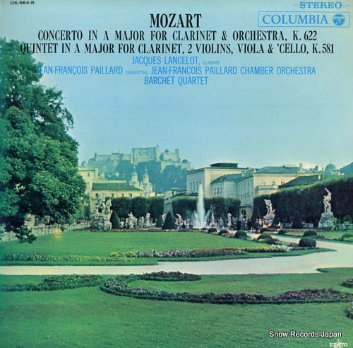 LANCELOT, JACQUES mozart; concerto in a major for clarinet & orchestra OS-564-R