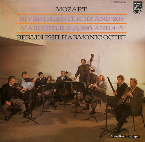BERLIN PHILHARMONIC OCTET mozart; divertimenti, k.113 & 205 SFX-8700
