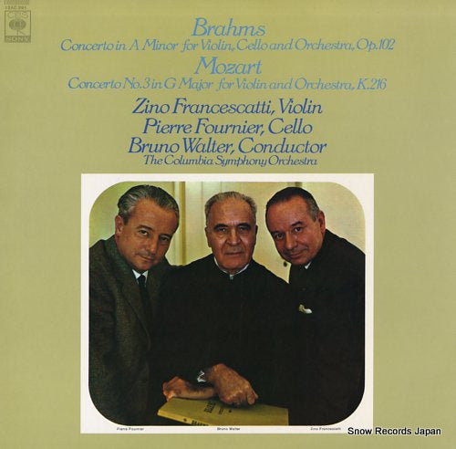 FRANCESCATTI, ZINO brahma; concerto in a minor for violin, cello and orchestra 13AC291