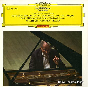 KEMPFF, WILHELM beethoven; concerto for piano and orchestra no.1 in c major MG-2113