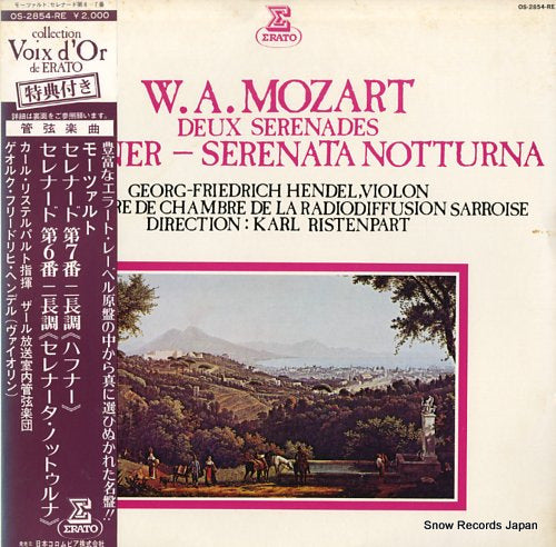 RISTENPART, KARL mozart; deux serenades "haffner" "serenata notturna" OS-2854-RE